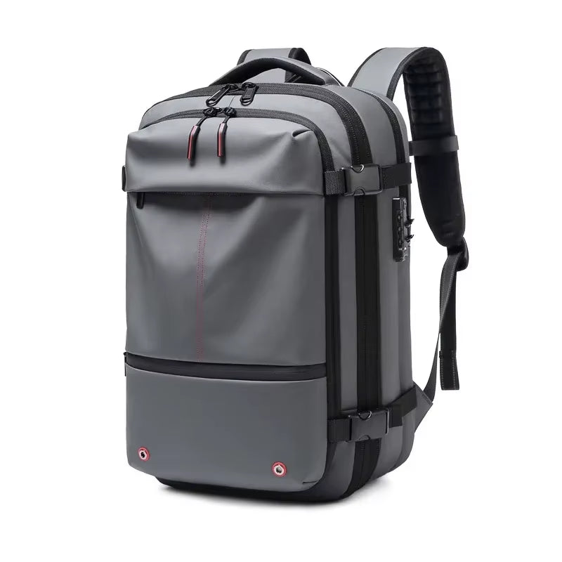 Men Travel Backpack Vacuum Compression Laptop Backpack 17 Inch Extended Large Capacity School Backpack Hiking Business Backpack